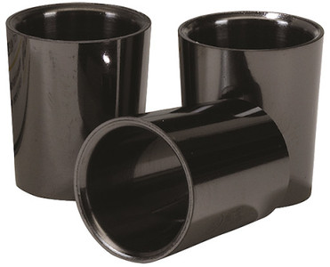 Glass-carbon cylinder for ceramic crucibles