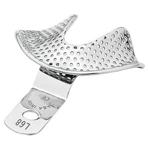 S.S. Impression Tray "EDENTOLOUS" perforated L68