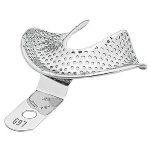 S.S. Impression Tray "EDENTOLOUS" perforated L69