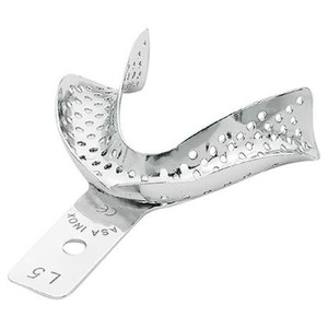 S.S. Impression tray "EDENTOLOUS" perforated L5