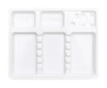 Plastic tray white 183x140c17mm